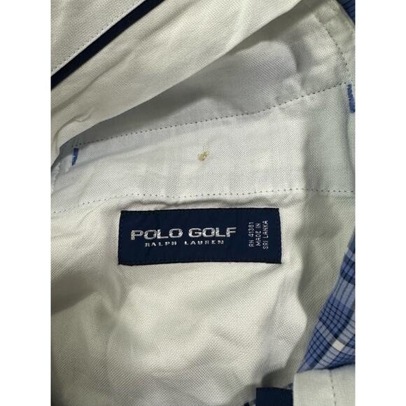 Polo Ralph Lauren Golf Plaid Shorts Blue Size 38 Cotton Preppy - Picture 3 of 10